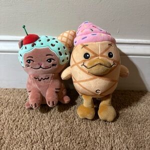 Moriah Elizabeth Plush Lot Of 2 Eustace Cat And Georgie Duck Stuffed Animal